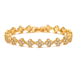 Clover Deluxe Zirkonia Armband