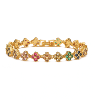 Clover Deluxe Zirkonia Armband
