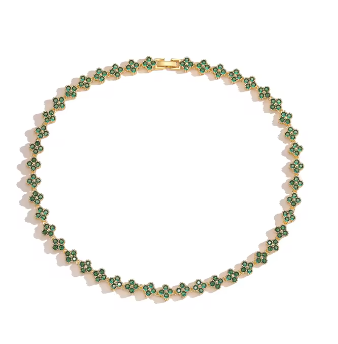 Clover Deluxe Zirkonia Kette