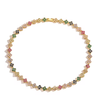 Clover Deluxe Zirkonia Kette