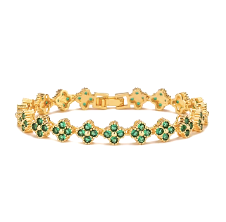 Clover Deluxe Zirkonia Armband