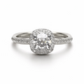 925 Sterling Silber Ring mit Moissanitestein
