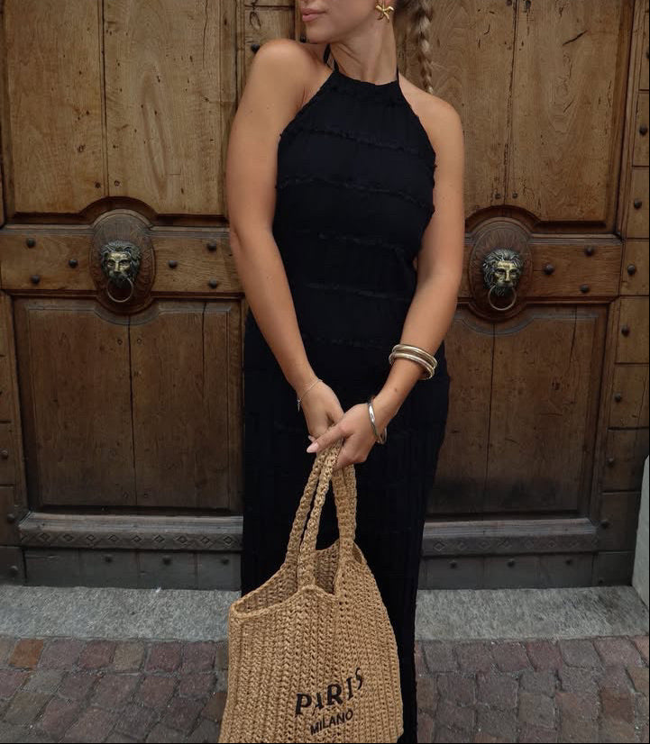 Elegantes Maxikleid gerafft