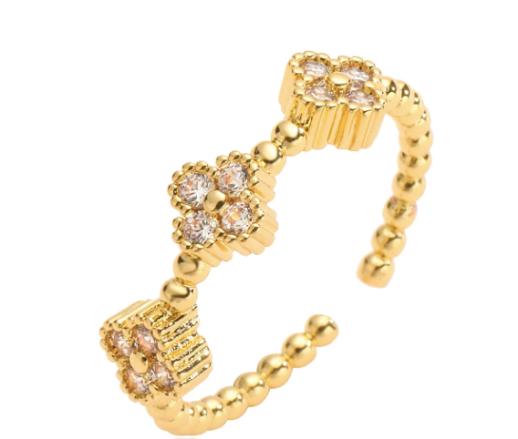 Clover Deluxe Zirkonia Ring