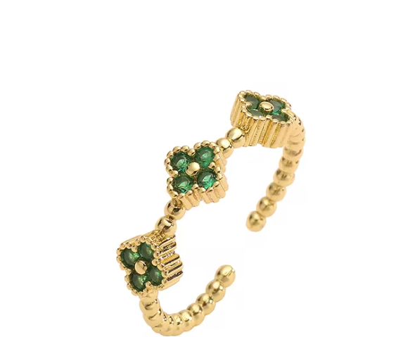 Clover Deluxe Zirkonia Ring