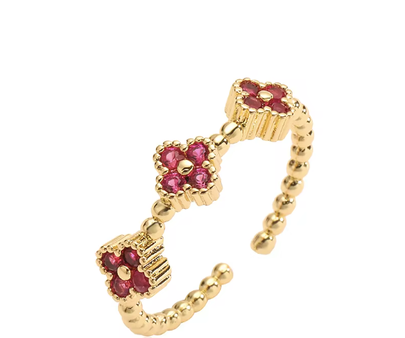 Clover Deluxe Zirkonia Ring