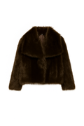 FauxFur Jacke – Schokobraun