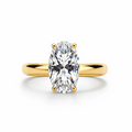 Feiner Goldring mit rundem 5-Karat Zirkonia