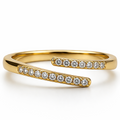 Eleganter Goldring mit Zirkoniabesatz