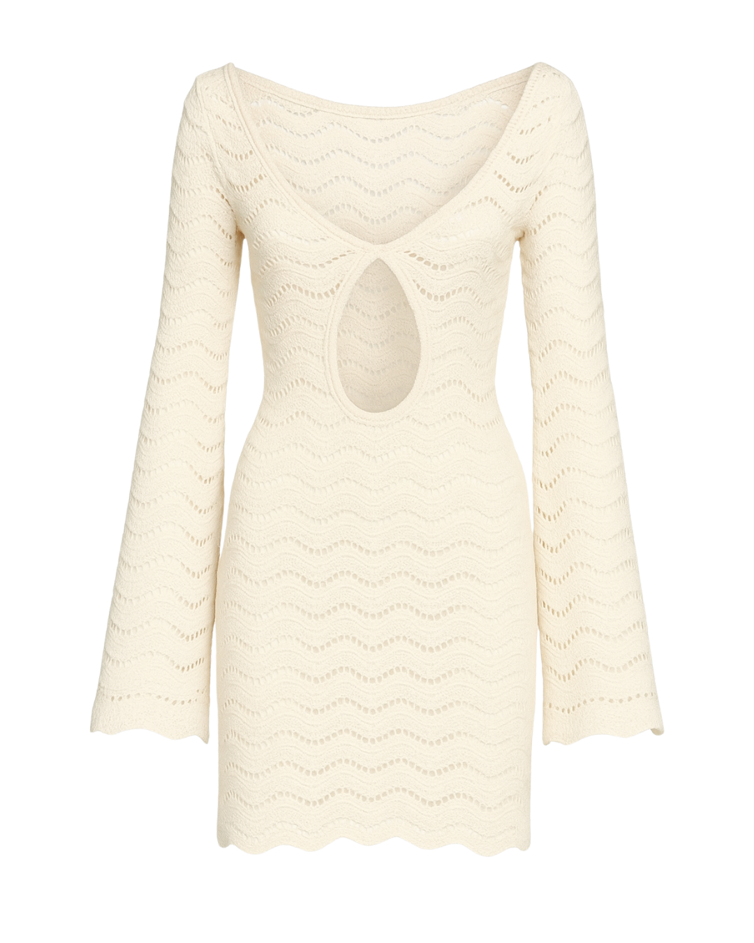 Kurzes Strandkleid gehäkelt mit Cutouts