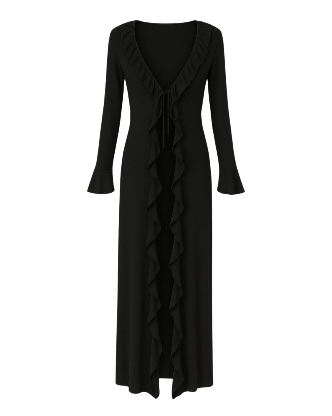 Kimono Strandkleid mit Rüschen