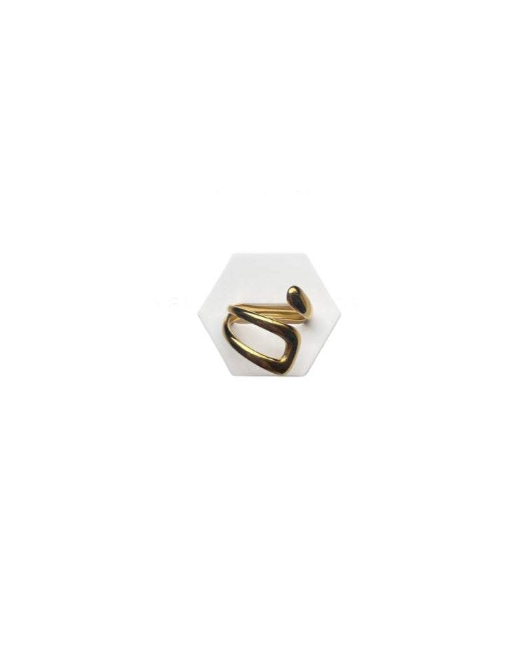 Goldener Statement Ring