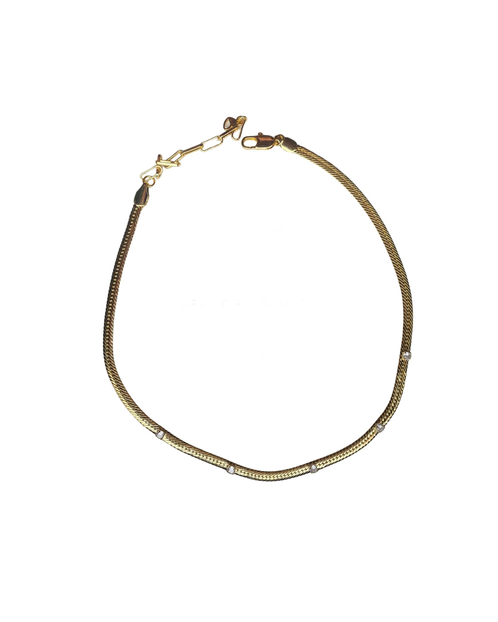 Elegante Goldkette mit funkelnden Zirkoniasteinen