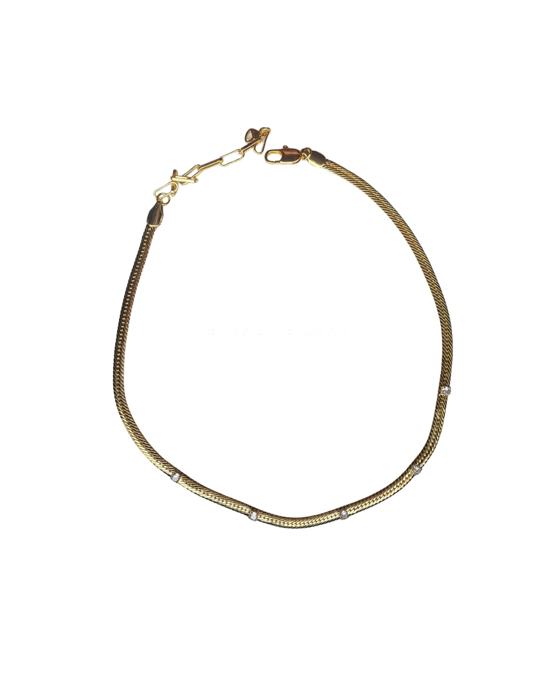 Elegante Goldkette mit funkelnden Zirkoniasteinen
