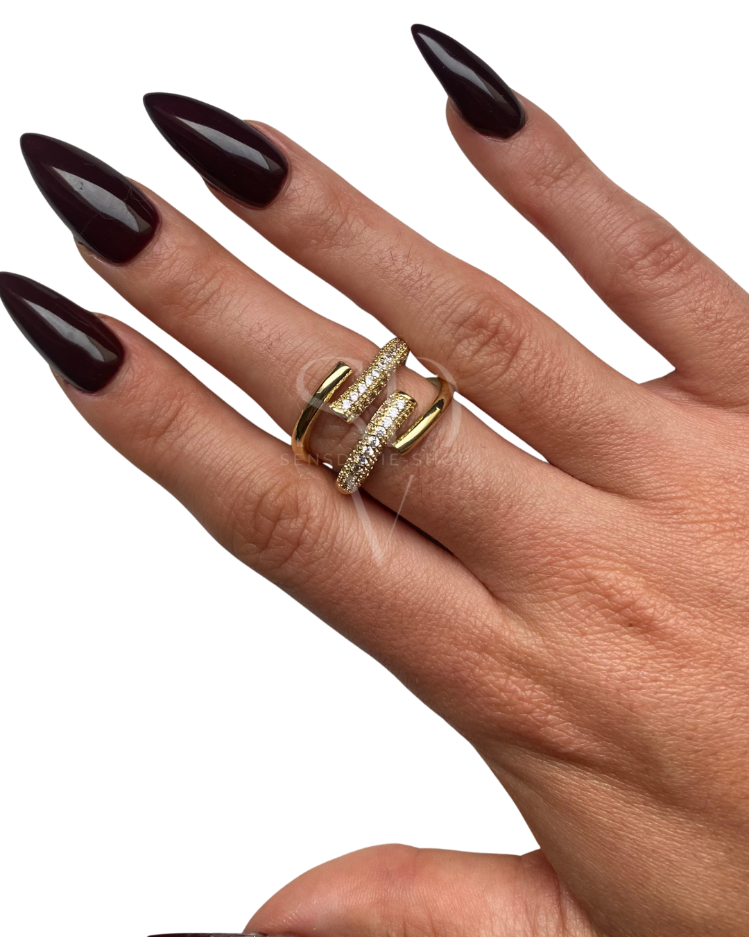 Mehrlagiger 18K vergoldeter Statement-Ring