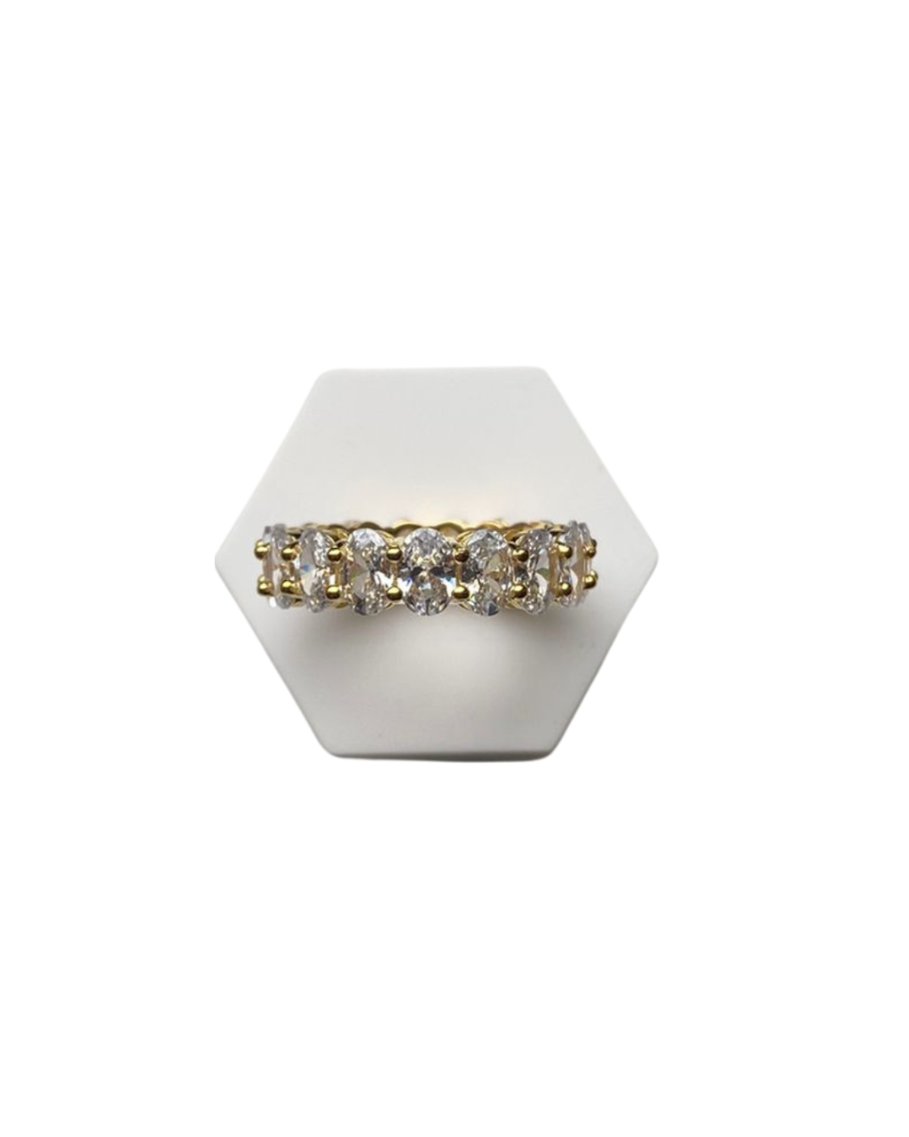 Sterling Silber Ring mit großen ovalen Zirkonia