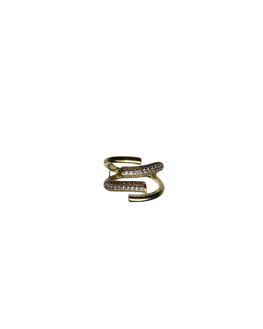 Mehrlagiger 18K vergoldeter Statement-Ring