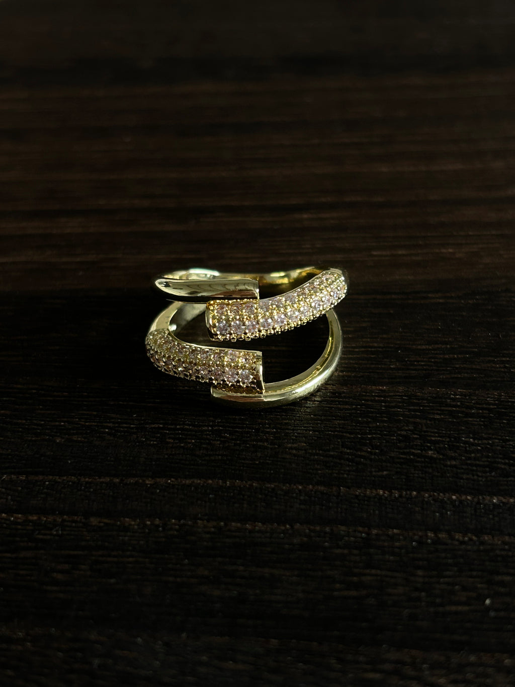 Mehrlagiger 18K vergoldeter Statement-Ring
