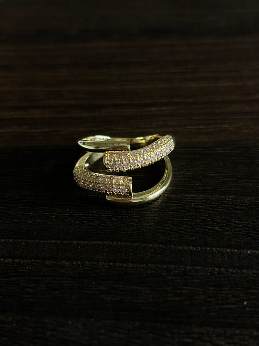 Mehrlagiger 18K vergoldeter Statement-Ring