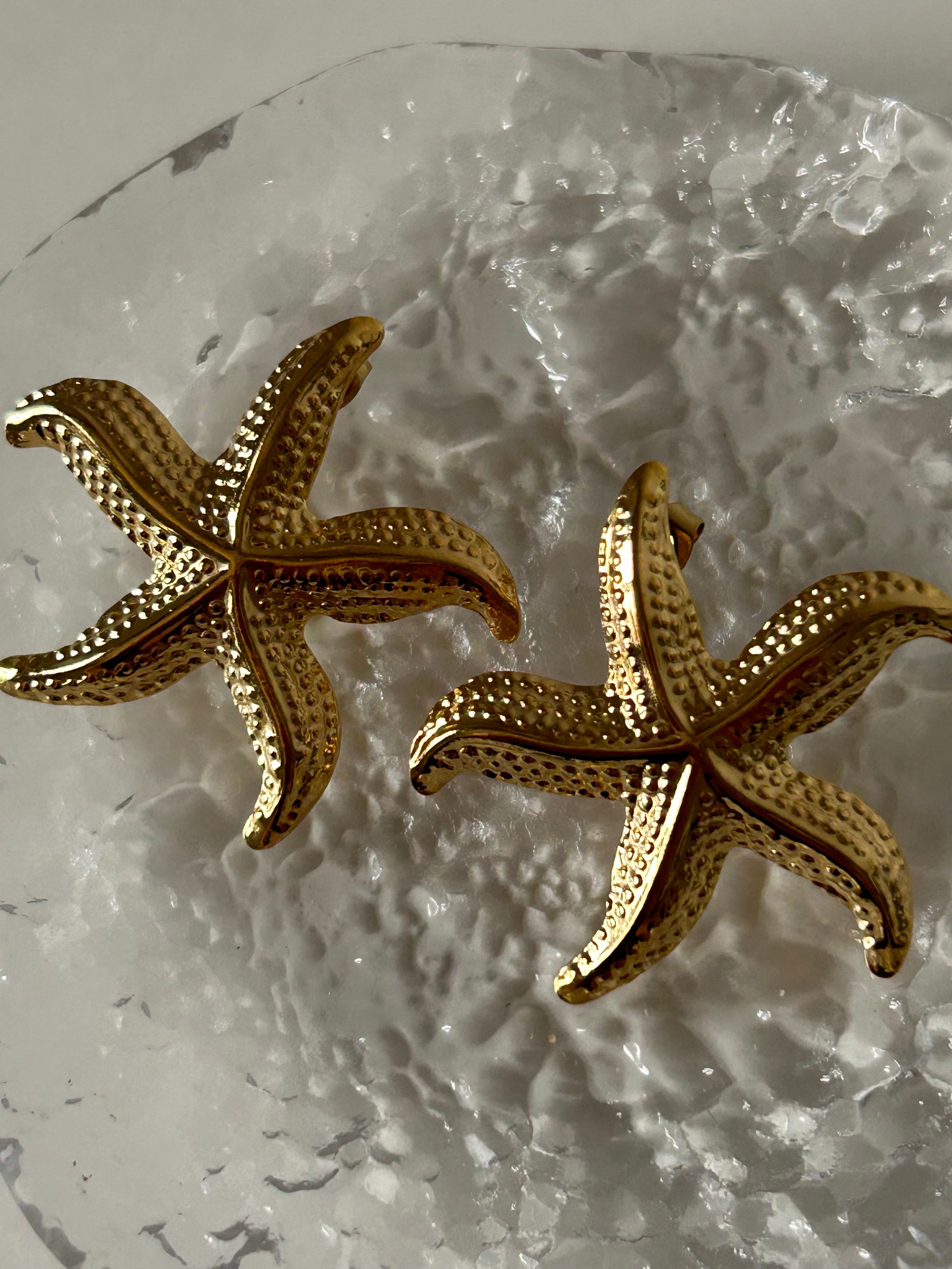 Seestern Ohrringe – Edelstahl, 18K vergoldet