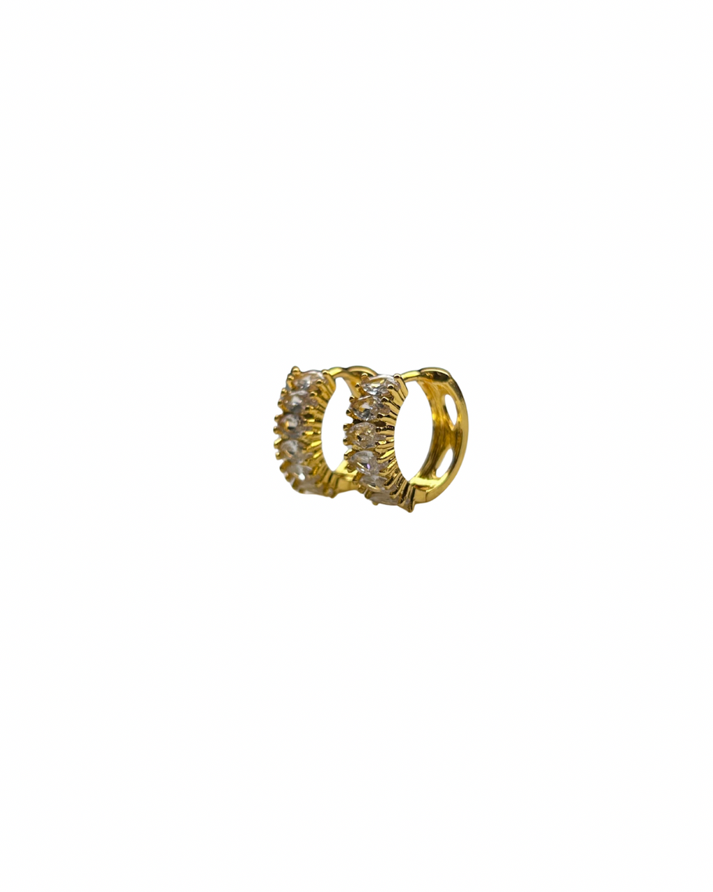 Goldene Creolen mit Zirkoniabesatz