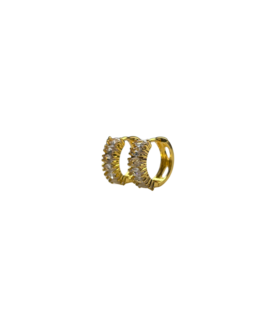 Goldene Creolen mit Zirkoniabesatz