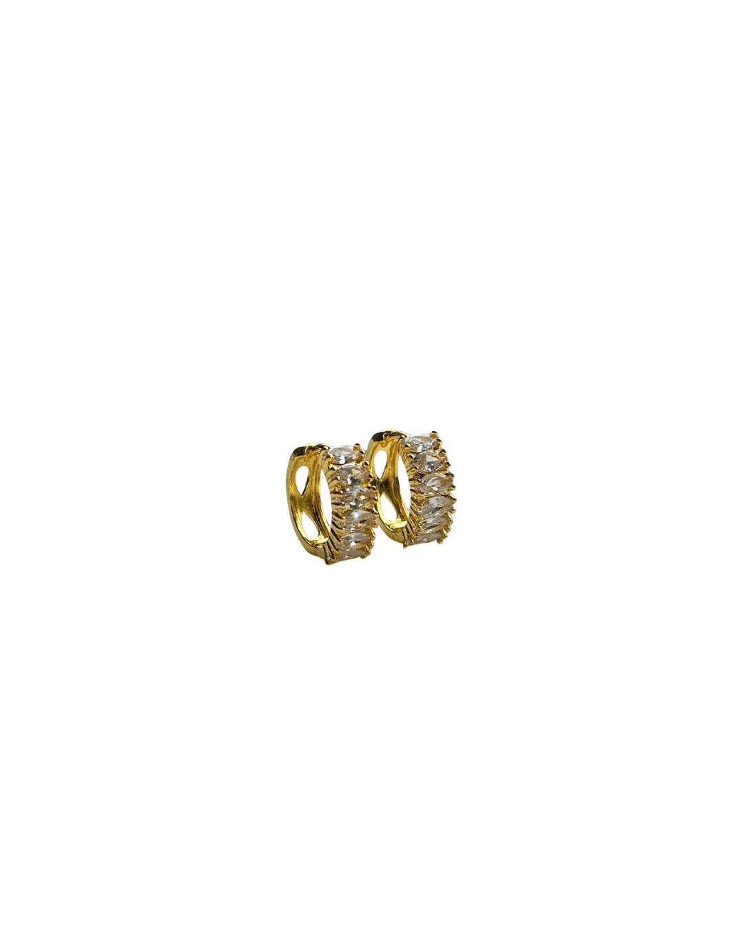 Goldene Creolen mit Zirkoniabesatz