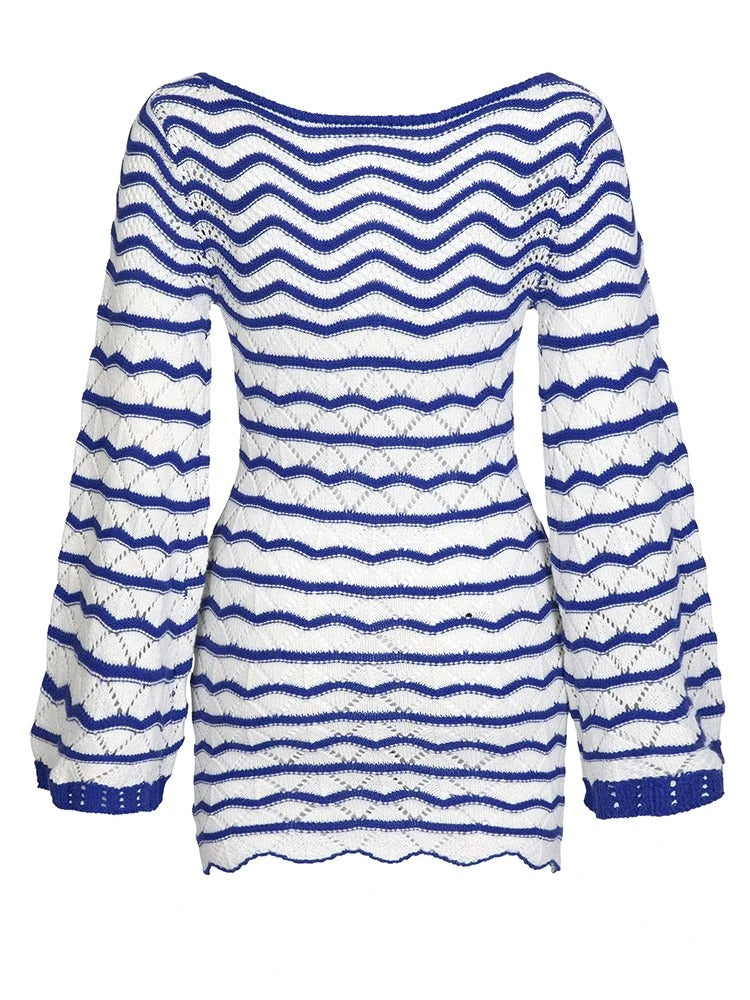 Kurzes Strandkleid gehäkelt mit Cutouts